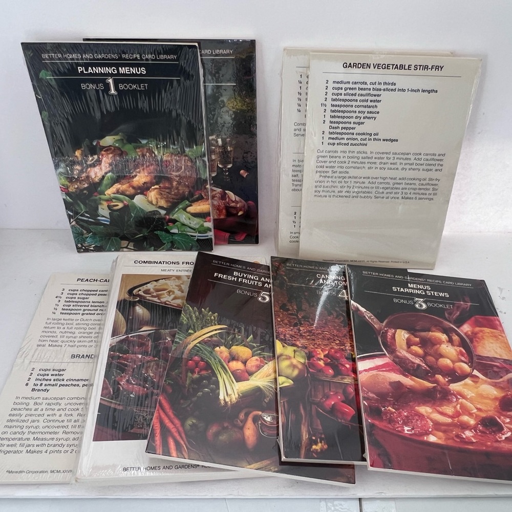 VTG Better Homes Gardens Recipe Cards - 10 New Sealed Packs And Some Loose Cards